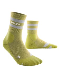 Pánské kompresní ponožky CEP 80s Hiking Mid Cut Olive/Grey