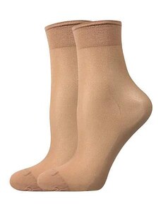 NYLON SOCKS 20 DEN punčochové ponožky Lady B - 12 párů béžová UNI