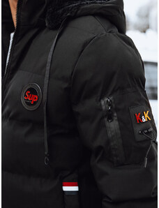 Pánská černá prošívaná zimní bunda Dstreet TX4545