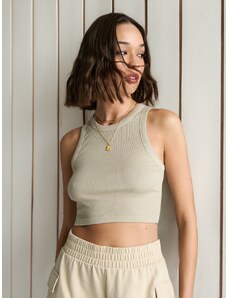 Sinsay - Crop top - krémová