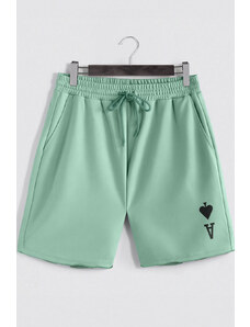 Šortky, Barva Světle Zelená, s Potiskem Ace Reversed