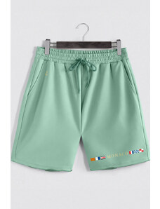 Šortky, Barva Světle Zelená, s Potiskem Monaco Stripe