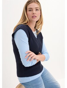 bonprix Pletená vesta Modrá