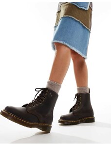 Dr Martens 1460 8 eye boots in dark brown crazy horse