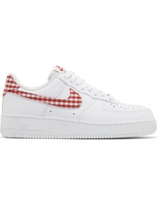 Nike Air Force 1 Low '07 "Essential White Mystic Red Gingham"