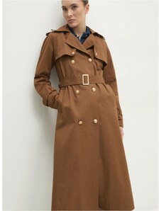 Trench kabát Answear.LAB dámský, hnědá barva, přechodný