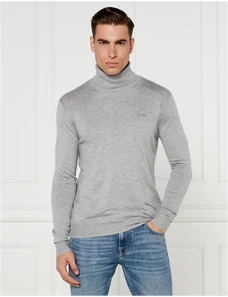 GUESS Rolák EBENEZER | Slim Fit |s příměsí hedvábí