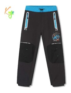 Teplé softshellové tepláky chlapecké Kugo GK8639 šedý melír, vel