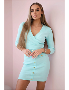 Kesi Žebrované šaty 69997 s ozdobnými knoflíky