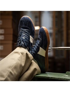Vasky Botas × Footshop Navy - Pánské kožené tenisky / botasky modré česká výroba ze Zlína