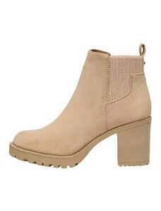 Stradivarius Platform ankle boots with faux fur lining in beige in