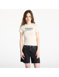 Tommy Hilfiger Tričko Tommy Jeans Slim Essential Tee Beige M