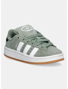 Dětské semišové sneakers boty adidas Originals CAMPUS 00s zelená barva, JP5509