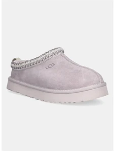 Dětské semišové papuče UGG K TAZZ béžová barva, 1143776K