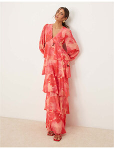 white christmas dresses Rent Asos Design Twist Front Pleated Cami Midi Dress With Belt In Rose Pink main image 1