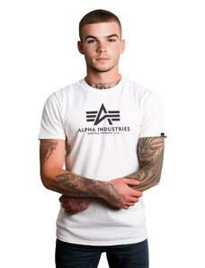 Alpha Industries Tričko Basic Big Logo T-Shirt white