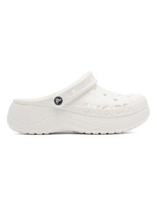 Pantofle Crocs BAYA PLATFORM CLOG 208186-100 BÍLÁ