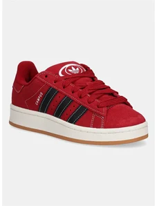 Dětské semišové sneakers boty adidas Originals CAMPUS 00s vínová barva, JP7616