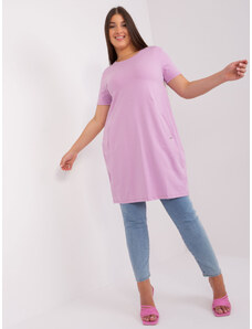 RELEVANCE Světle fialové jednobarevné šaty s kapsami --light viollet Lila