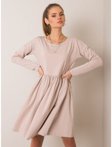 RUE PARIS Béžové dámské šaty -beige Béžová