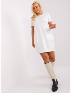 RELEVANCE Bílé jednobarevné šaty s kapsami -white Bílá