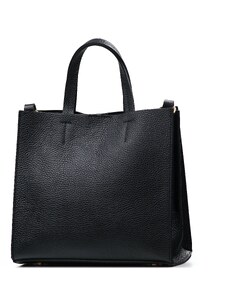 Alexandra K Vegan Leather Handbag Maxi Black Ink Corn