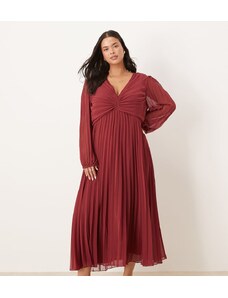 chinese dress ladies Rent Asos Design Square Neck Knitted Midi Dress In Textured Yarn In Brown