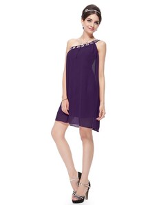 Ever Pretty šifonové šaty krátké fialové 3388