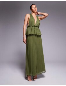 asos design cami pleated tulle maxi dress ASOS DESIGN cami pleated tulle maxi dress in rose-Pink