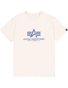 ALPHA INDUSTRIES Tričko modrá / bílá