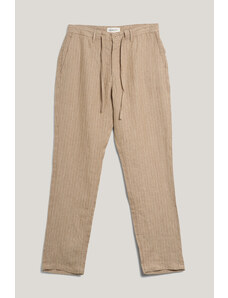 KALHOTY GANT REL LINEN PINSTRIPE DS PANTS CONCRETE BEIGE
