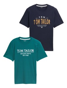 TOM TAILOR Tričko námořnická modř / medová / petrolejová / bílá
