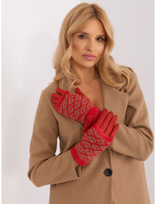 ITALY MODA Tmavě oranžové rukavice se vzorem --dark orange Oranžová