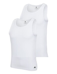 Adidas 2 pack active core cotton vests in white
