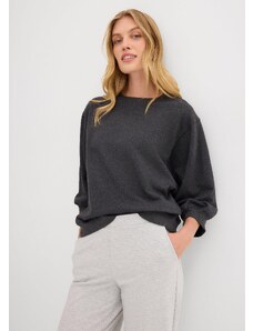 bonprix Oversize mikina z čisté bavlny Šedá