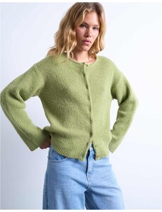 Topshop knitted boucle crew jumper in burgundy-Pink