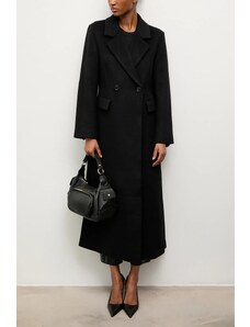 Vlněný kabát Answear.LAB černá barva