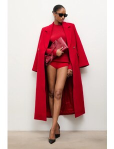 Vlněný kabát Answear.LAB červená barva
