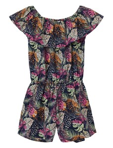 NAME IT Overal 'VINAYA' námořnická modř / světle zelená / tmavě oranžová / pink