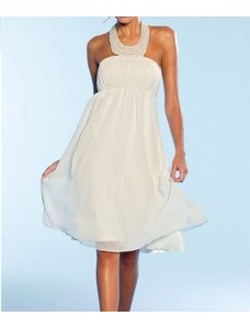 Apart Svatební šaty APART v krémové barvě ze šifonu se saténovou spodničkou