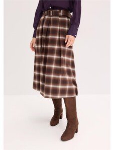 Topshop denim mini pelmet skirt in bone-Multi