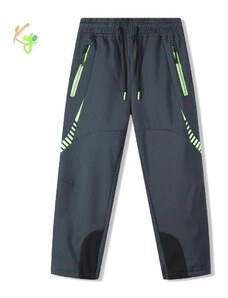 Teplé softshellové tepláky chlapecké Kugo GK8639 šedý melír, vel
