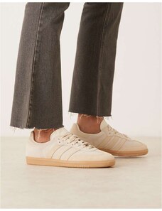 adidas Originals Samba OG trainers in cream and stone-White