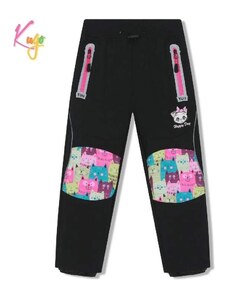 Teplé softshellové tepláky dívčí Kugo GK8636 šedý melír, 104