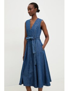 Dámské retro šaty Lindy Bop DARIA tmavě modré, Velikost 36, Barva