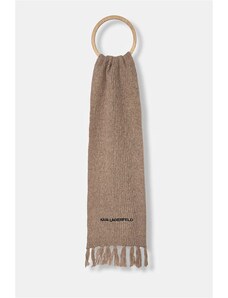 ASOS DESIGN wool knitted triangle scarf in chocolate-Brown
