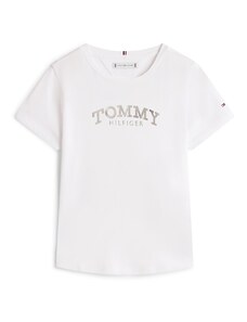 TOMMY HILFIGER Tričko stříbrná / bílá