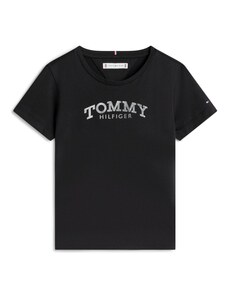 TOMMY HILFIGER Tričko černá / stříbrná