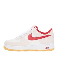 Nike Sportswear Tenisky 'AIR FORCE 1 '07 LV8' červená / bílá / barva bílé vlny