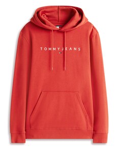 Tommy Jeans Mikina světle červená / bílá